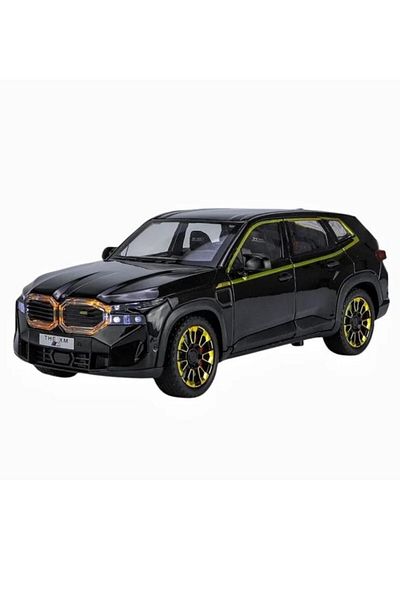 BaoBao BMW XM M Sport negru scara 1:24 macheta SUV metalica 21cm lumini sunete BAOBAO