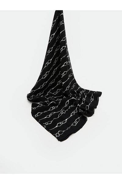 LC Waikiki Black Patterned Women's Shawl