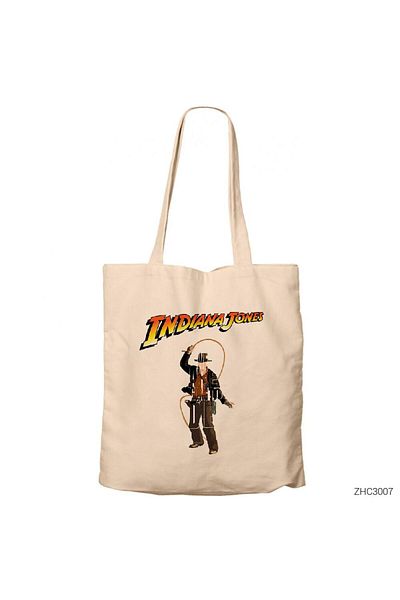 Z zepplin Indiana Jones Advantures Cream Zippered Cloth Bag Gabardine
