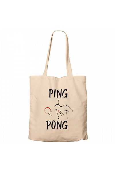 Z zepplin Ping Pong Actor Design Cream Zippered Cloth Bag Gabardine