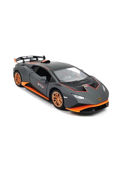 BaoBao Lamborghini Huracan STO Gray with Orange Scale 1:24 21cm BAOBAO Collection Car