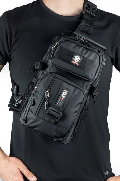 İMAKS Multi-Eye Imperteks Fabric Daily Backpack Cross Chest Hand and Shoulder Bag Unisex Black Body Bag 912
