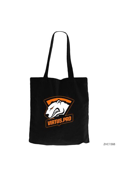 Z zepplin Csgo Virtus Pro Black Zippered Cloth Bag Gabardine