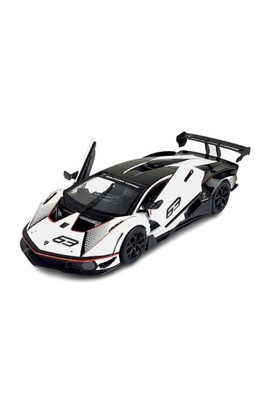 BaoBao Masinuta Lamborghini Veneno alba, macheta metalica scara 1:24, super sport, BAOBAO