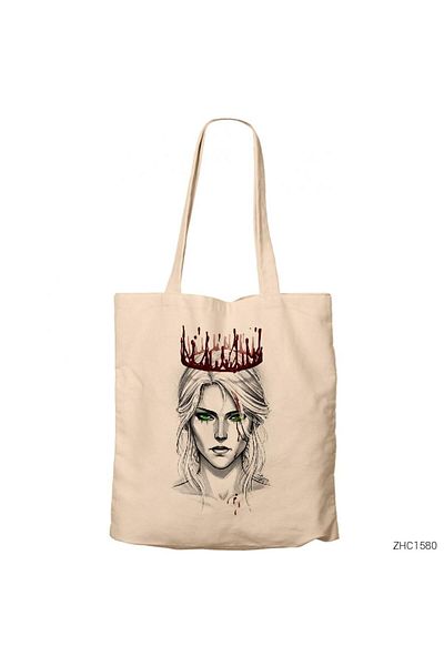 Z zepplin Geantă Witcher Ciri cremă cu fermoar Gabardine