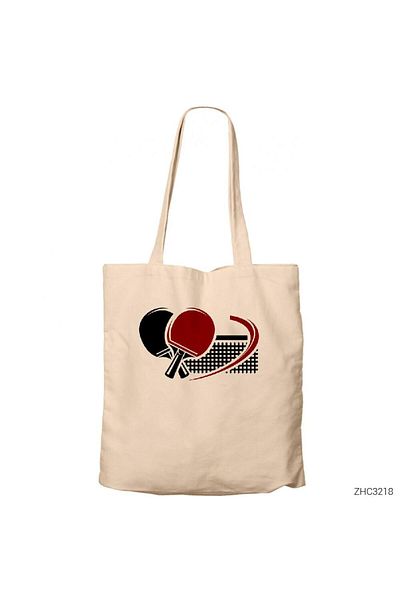 Z zepplin Table Tennis Cream Zippered Cloth Bag Gabardine
