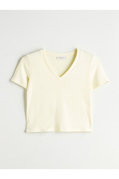 LC Waikiki New Season V-Neck Women's T-Shirt - S5Rh60Z8