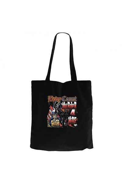 Z zepplin Body Count Murder 4 Hire Black Zipper Cloth Bag Gabardine