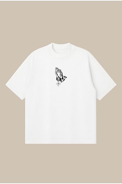 PURE POWER Saint Prayer Boxy Fit Oversize Unisex Tshirt – Printed T-Shirt |   Streetwear