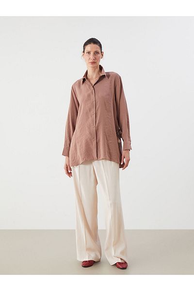 LC Waikiki Green Oversize Modal Blended Women's Shirt Tunic