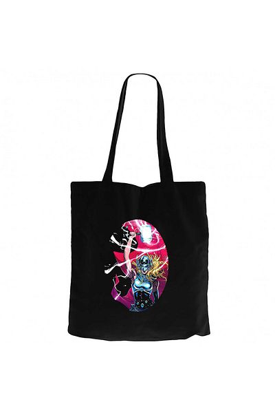 Z zepplin Thor Love and Thunder Jane Foster Black Zippered Cloth Bag Gabardine