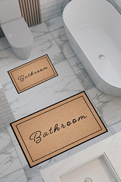 THEMODERNHANE سجادة حمام صديقة للبيئة منقوشة بالقش، قاعدة مضادة للانزلاق، آمن...