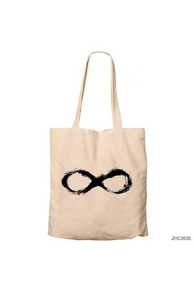 Z zepplin Infinity Cream Zippered Cloth Bag Gabardine