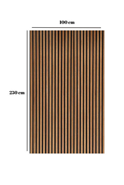 ECOPANEL 100x250 Teak Akustik Duvar Paneli