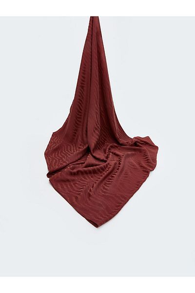 LC Waikiki Burgundy Patterned Women's Shawl