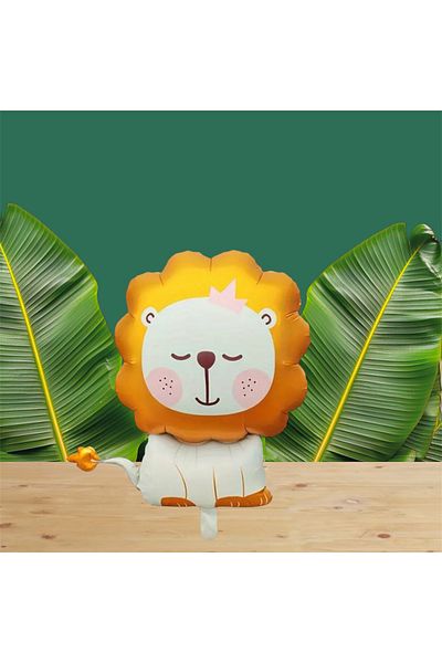 Deniz Party Store Retro Lion Foil Balloon 51X54.5 cm