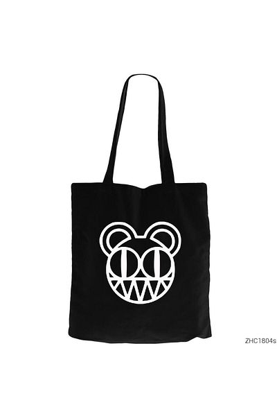 Z zepplin Geantă din pânză neagră cu fermoar Radiohead Symbol Gabardine