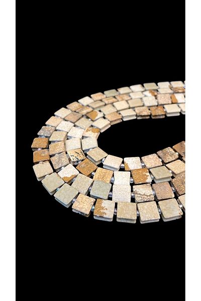 Dünya Doğal Taş 10 mm Channelled Jasper Stone String