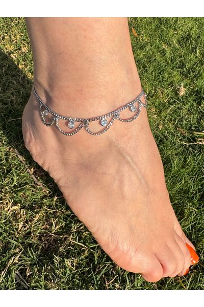 bijuxbymrv Special Series Stone Thick Chain Dangle Anklet