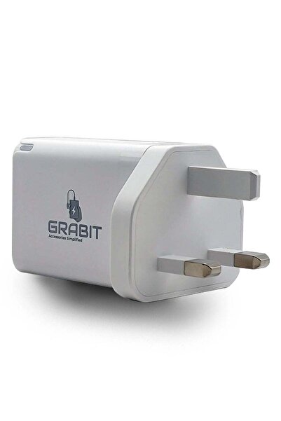 Generic شاحن حائط GRABIT GaN بقوة 45 واط - منفذ USB مزدوج، شحن سريع بتقنية PD...