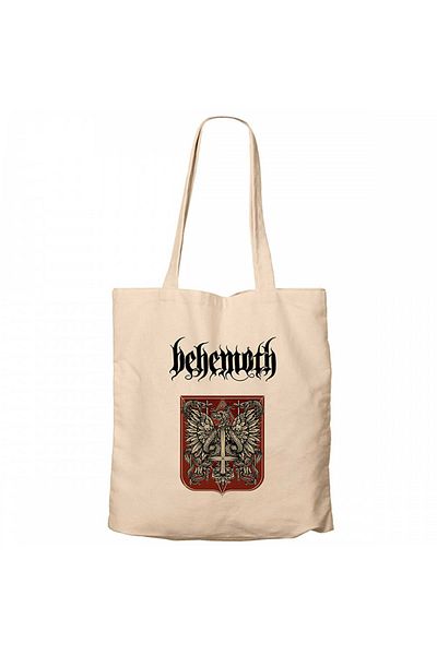 Z zepplin Behemoth Eagle and Snake Cream Zippered Cloth Bag Gabardine