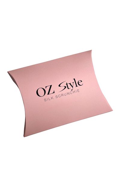 OZ STYLE Elastic de par negru 100% din matase naturala peach fuzz OZ Style Silk Scrunchie