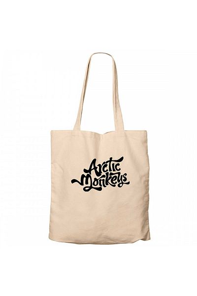 Z zepplin Arctic Monkeys Logo 2 Cream Zipper Cloth Bag Gabardine