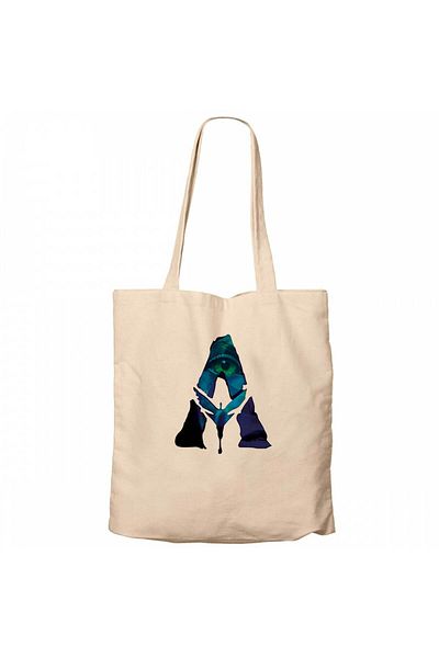 Z zepplin Avatar the Way of Water Logo Cream Zippered Cloth Bag Gabardine