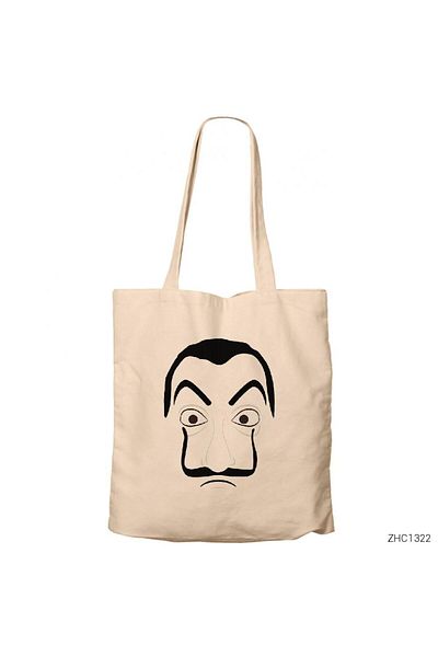 Z zepplin La Casa De Papel Silhouette Cream υφασμάτινη τσάντα με φερμουάρ Gabardine
