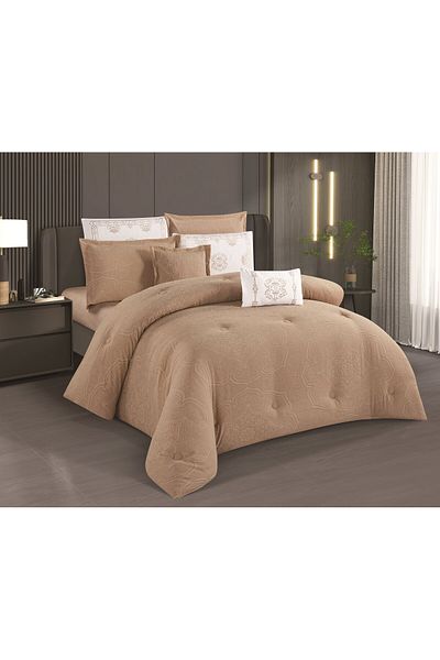 HOURS Horse 8-piece soft jacquard comforter set with a modern and distinctive design Corey-02