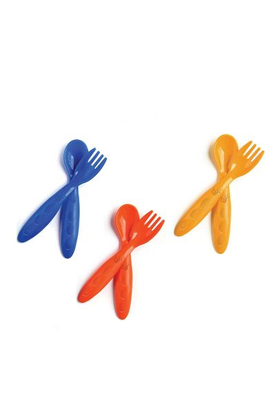 MBB ETİCARET Babyjem Food Spoon Fork Set 495 Red
