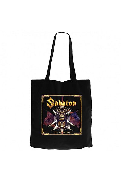 Z zepplin Sabaton The Art of War Μαύρη υφασμάτινη τσάντα με φερμουάρ Gabardine