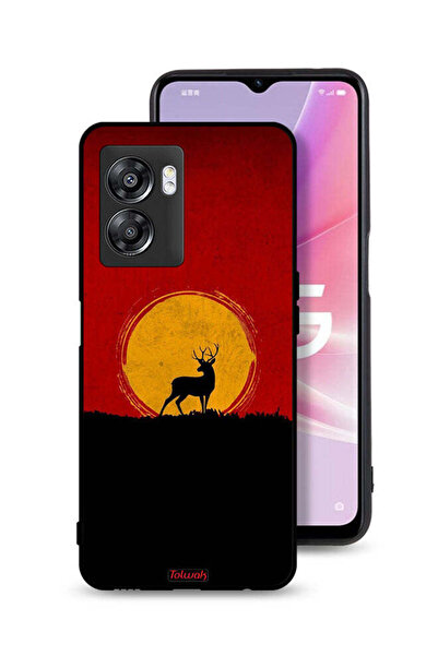 Tolwak غطاء حماية لهاتف Oppo A57 5G برسومات الغزال والقمر