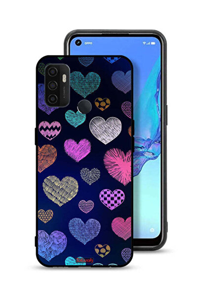 Tolwak غطاء حماية لهاتف Oppo A32 بنقشة قلوب داجا