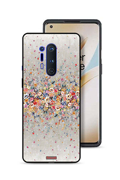 Tolwak غطاء حماية لهاتف OnePlus 8 Pro بنقشة زهور صغيرة وفن تجريدي