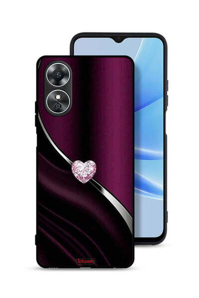 Tolwak غطاء حماية لهاتف Oppo A17 - قلب ماسي