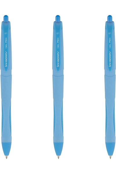 Mena Rise Şirinshop Berry Gel Pen 07mm Pastel Blue Set of 3 1108107