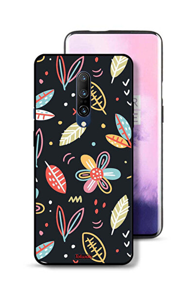 Tolwak غطاء حماية لهاتف OnePlus 7 Pro بتصميم زهور وأوراق فنية تجريدية