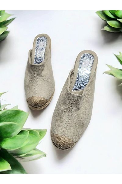 GokceKundura06 Straw slippers