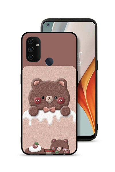 Tolwak غطاء حماية لهاتف OnePlus Nord N100 بطبعة دب الفراولة