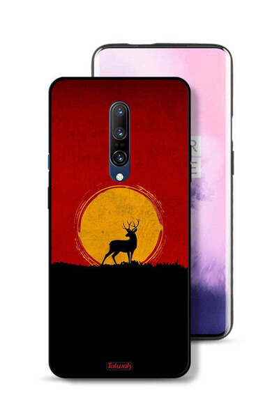 Tolwak غطاء حماية لهاتف OnePlus 7 Pro بتصميم غزال وقمر