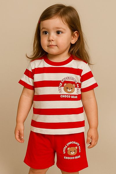 MİLANO KİDS Girl's Summer Set Cotton