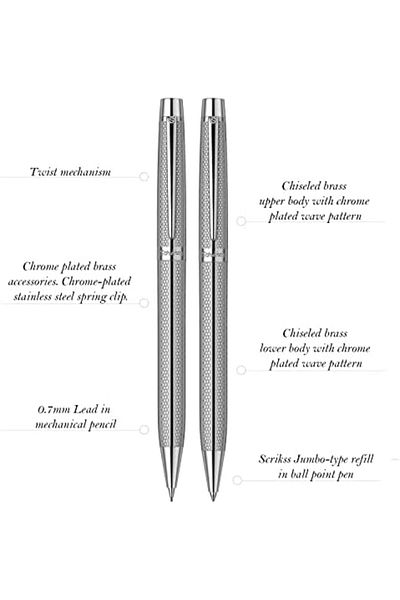 Mena Rise Şirinshop Venus 722 Fountain Pen Ballpoint Penversatile Pen Set Chrome 1108107