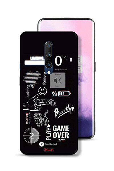 Tolwak غطاء حماية لهاتف OnePlus 7 Pro مطبوع عليه Game Over Pew Pew