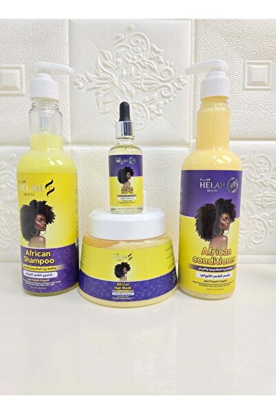 HELAHBEAUTY مجموعة العناية الكاملة بالشعر المجعد من هيلا بيوتي مع زيت الأرغان والمكاديميا