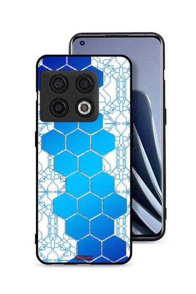 Tolwak غطاء حماية لهاتف OnePlus 10 Pro 5G بنمط شبكة أيقونات سداسية الشكل من H...