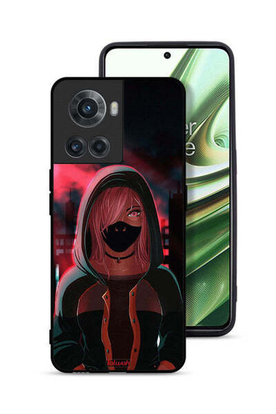 Tolwak غطاء حماية لهاتف OnePlus 10R 5G، رسم فتاة ترتدي قناعًا