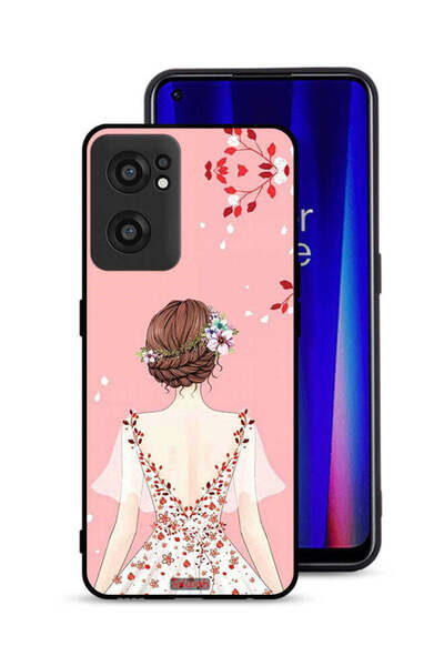 Tolwak OnePlus Nord CE 2 5G Protective Case Cover Standing Girl Art