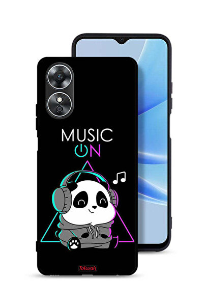 Tolwak غطاء حماية Oppo A17 مع موسيقى الباندا