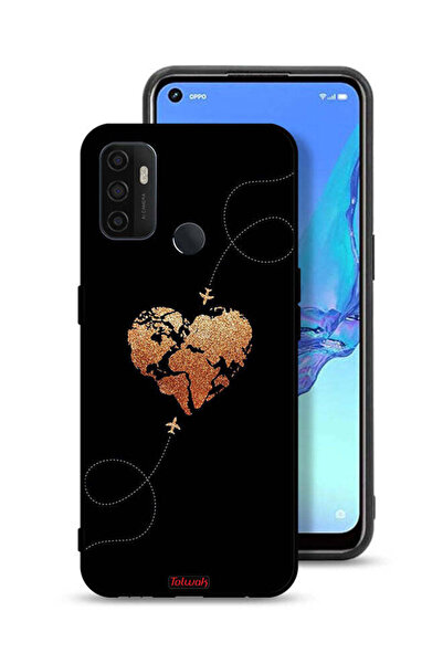 Tolwak Oppo A33 (2020) Protective Case Cover Airplanes Touching Heart